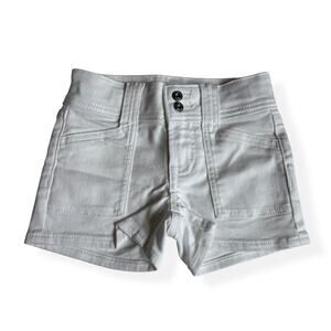 NEW Gap Kids Low Rise Y2K Denim Shortie Shorts White 5